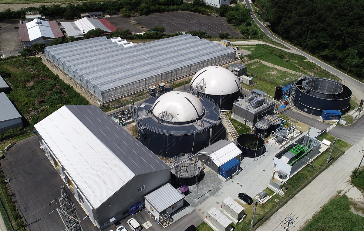 メタン発酵ガス化発電事業の設備イメージ